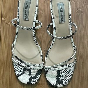 Steve Madden Snake Print Block Heels